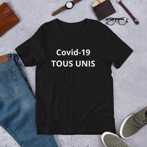 T-shirt  TOUS UNIS Covid-19 Unisexe à Manches Courtes - MRP BUSINESS